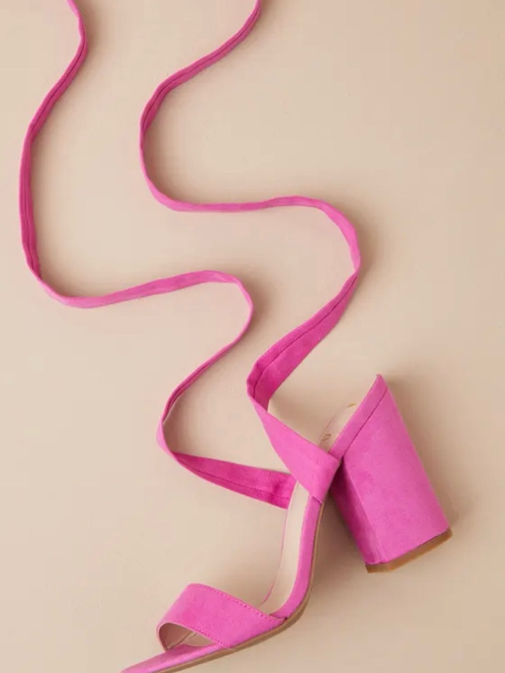 Lulu’s Strappy Block Heel Sandal - Pink